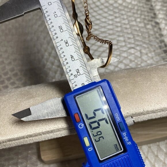 Swarovski Evil Eye Bangle Bracelet Gold-Tone Blue Crystal Small Swan Logo - Picture 4 of 13